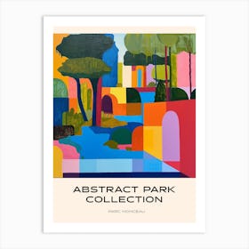 Abstract Park Collection Poster Parc Monceau Paris France 4 Art Print