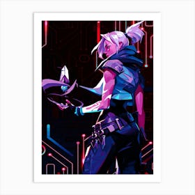 Cyberpunk Girl valorant Art Print