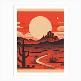 Red Desert Sun 1 Art Print