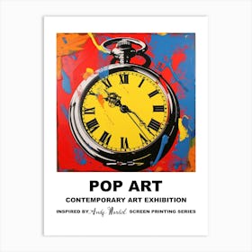 Pocket Watch Pop Art Art Print