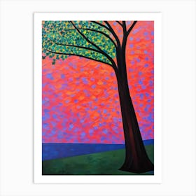 Acacia Tree Cubist Art Print