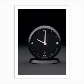 An Isolated Digital Render Of A Sleek Round Business Alarm Clock Its Iconic Pictogram Encased With 2 1 Art Print