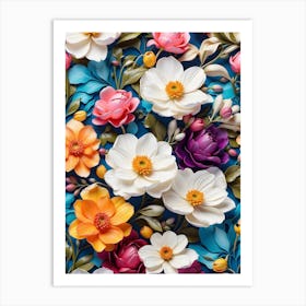 Floral Wallpaper 3 Art Print