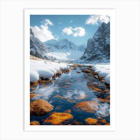 Snowy Mountains Art Print