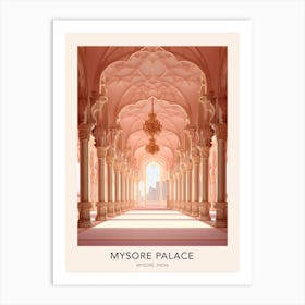 Mysore Palace, India Travel Poster Art Print