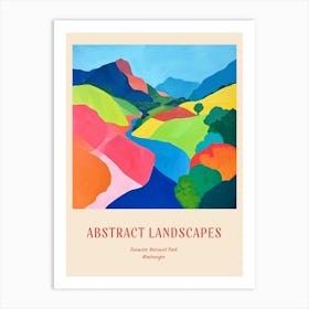 Colourful Abstract Durmitor National Park Montenegro 4 Poster Art Print