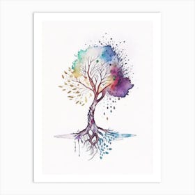 Tree Of Life (Immortality) 1 Symbol Minimal Watercolour Art Print