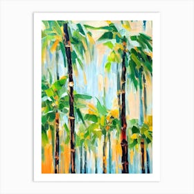 Bamboo Palm 3 Impressionist Painting Art Print