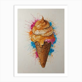 Ice Cream Cone 82 Art Print