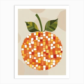 Pixel Orange 2 Art Print