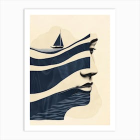 Sailboat In The Sea 1 Art Print