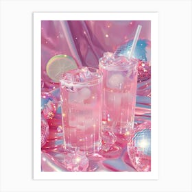 Pink Cocktail Art Print