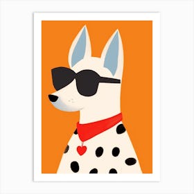Little Arctic Fox Wearing Sunglasses Art Print