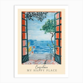 My Happy Place Cinqueterre 3 Travel Poster Art Print