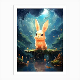 Rabbit In The Forest 1 Art Print