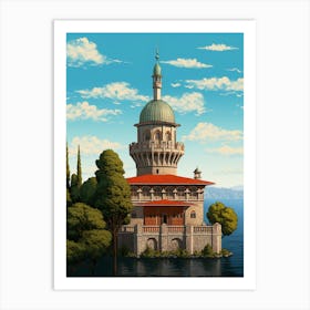 Topkapi Palace Pixel Art 9 Art Print