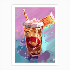 A Frapuccino Oil Painting 3 Art Print