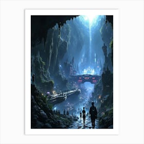 Futuristic Caves 1 Art Print