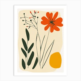 Flowers And Leaves 40 Art Print