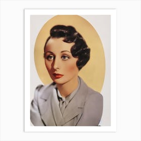 Luise Rainer Retro Collage Movies Art Print