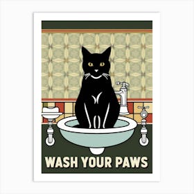 Wash Your Paws 48 Art Print