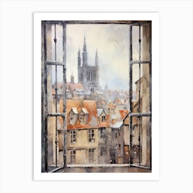 Winter Cityscape Colmar France 3 Art Print