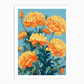 Marigold Golden Summer Art Print