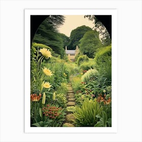 Hidcote Manor Garden United Kingdom Henri Rousseau Style 3 Art Print