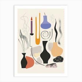 Abstract Vases And Objects 10 Art Print