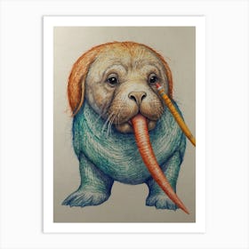 Carrot Dog Art Print