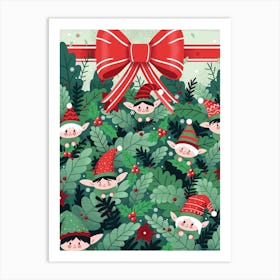 Christmas Elves Art Print