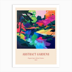 Colourful Gardens Shinjuku Gyoen National Gardens Japan 3 Red Poster Art Print