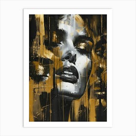 Gold And Black 82 Art Print