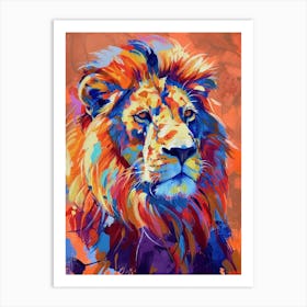 Transvaal Lion Symbolic Imagery Fauvist Painting 1 Art Print