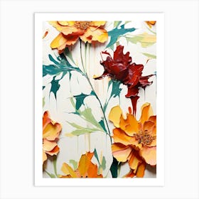 Flowers On A Wall 1 Art Print