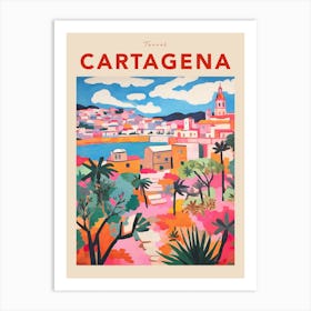 Cartagena Spain 5 Fauvist Travel Poster Art Print