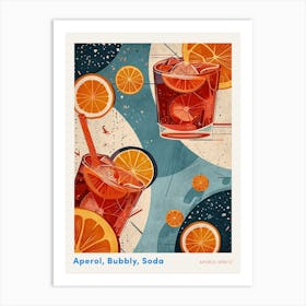 Art Deco Aperol Spirtz 3 Poster Art Print