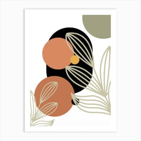 Oranges And Leaves Art Print