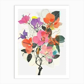 Bougainvillea Collage Flower Bouquet Art Print