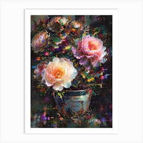 Roses In A Pot 1 Art Print