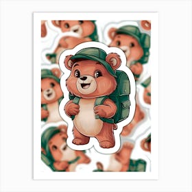 Teddy Bear Sticker 1 Art Print