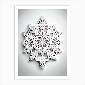Intricate, Snowflakes, Marker Art 1 Art Print