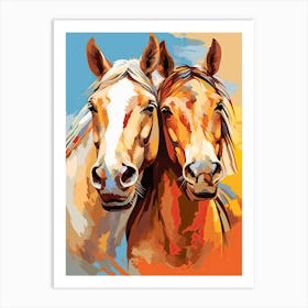 Horses Painting In Pilbara Western, Australia 1 Art Print