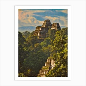 Tikal National Park 2 Guatemala Vintage Poster Art Print