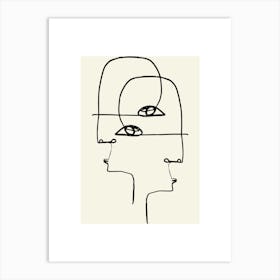 'Two Heads' Art Print