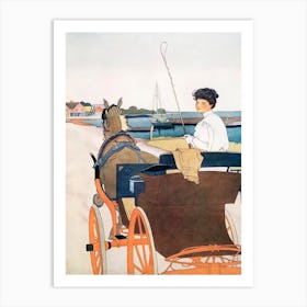 Woman In A Carriage Art Print, Edward Penfield 1 Art Print