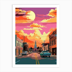 Ellensburg Washington Retro Pop Art 14 Art Print