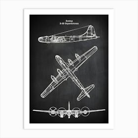 Boeing B 29 Superfortress Airplane Decor B29 Art Plane Decor Airplane Art Airplane Print Airplane Blueprint Airplane Art Vab291 Art Print