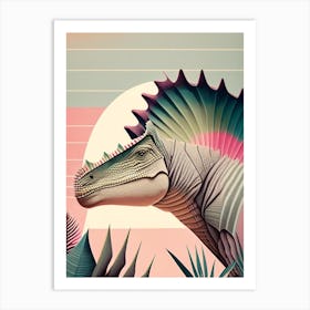 Nodosaurus Pastel Dinosaur Art Print