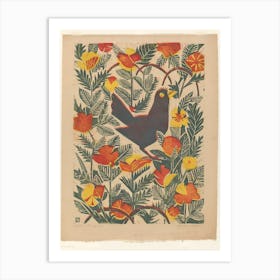 Bird In The Garden 1 Art Print